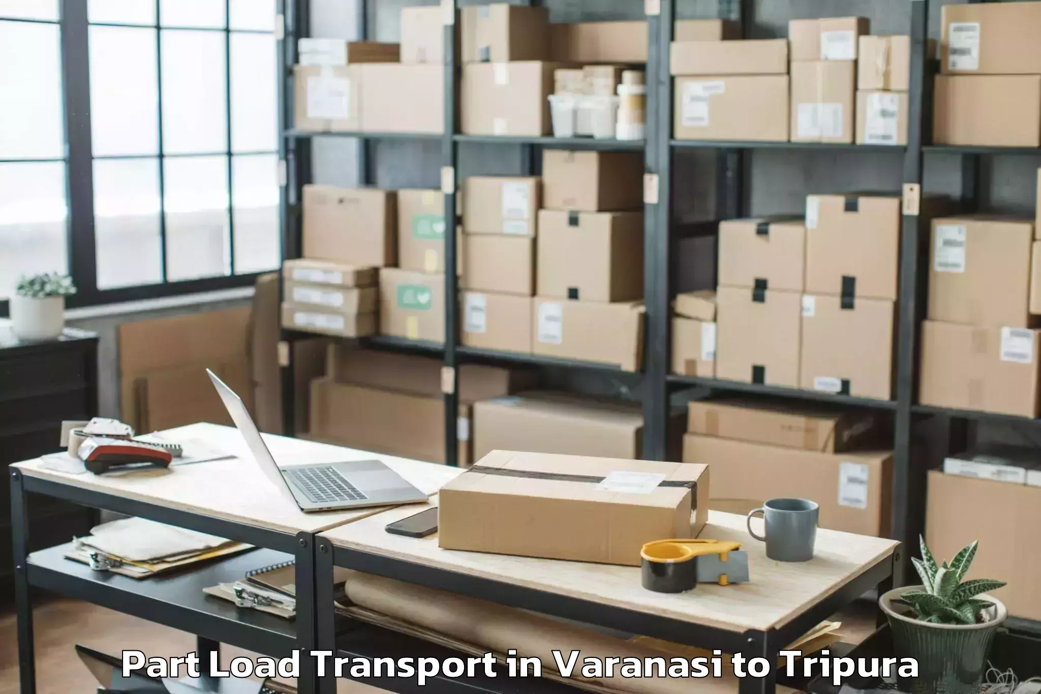 Easy Varanasi to Kamalpur Airport Ixq Part Load Transport Booking